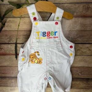 Vintage Tiger Disney Baby Overalls Shorts Size 6-9 Months